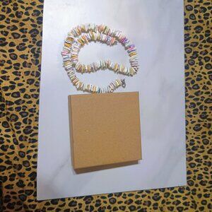 18 inch pucca chip multi color necklace